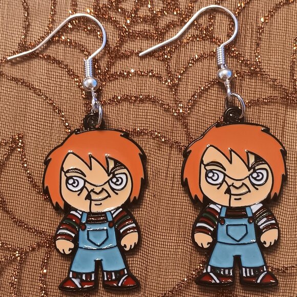 Handmade CHUCKY DOLL HORROR Earrings - Picture 1 of 3